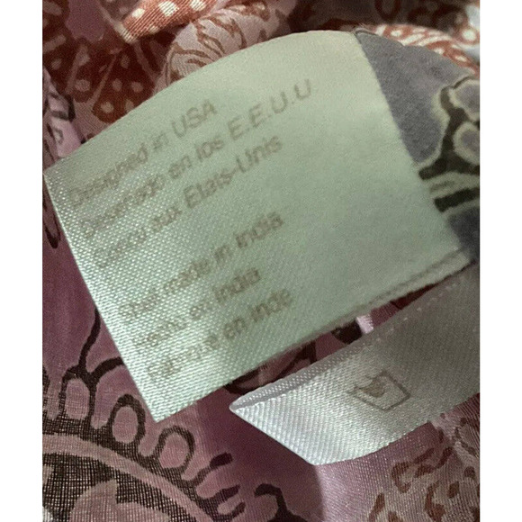 Beach by Flora Bella Silk Cotton Blend Blouse Beach Cover Up Top Size Small - Picture 3 of 7